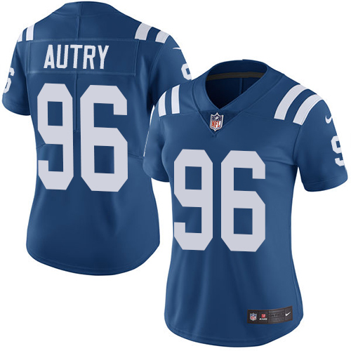 Indianapolis Colts #96 Limited Denico Autry Royal Blue Nike NFL Home Women Vapor Untouchable jerseys